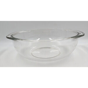 Pyrex Clear Glass Round Casserole Mixing Bowl D-33 024 2 Quart USA